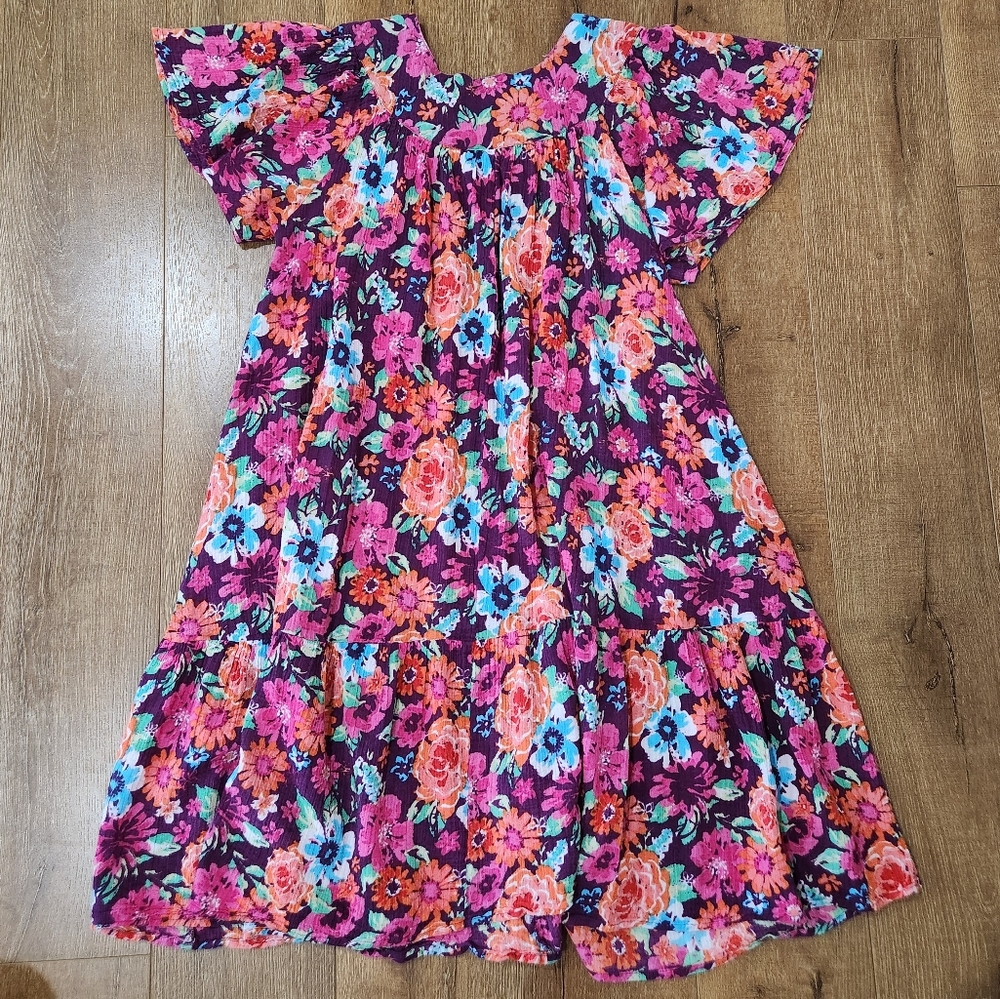 Vtg Only Necessities womens floral midi mumu dress large vacationcore bohocore - Picture 8 of 9